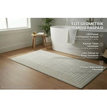 Nikar Home Pamuklu Kaymaz Taban Dikdörtgen Banyo Paspası – Yüksek Emici Pamuk Dokuma Halısı Banyo Mutfak Salon