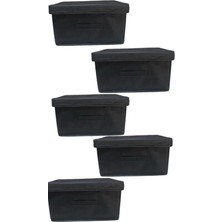 Çok Amaçlı Kapaklı Kutu Düzenleyici Seti, 5 Adet, Pratik ve Şık Depolama