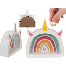 Out Of The Blue Ahşap Para Kutusu Unıcorn - Wooden Savıng Box Unıcorn 18X18 Cm. 785907