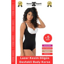 Carlburn #korse Kayma Önleyen 2 Beden Küçülten Iz Yapmayan Lazer Kesim Göğüs Destekli Body Korse - 5 Adet