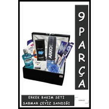 Şık Erkek Bakım Seti, Çeyizlik Nişan Damat Bohçası Siyah, Hediye Fırsatı