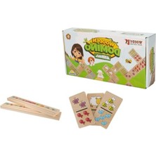 MarkEntegra Eğitici Tahta Domino Oyun Seti - Hayvan Temalı