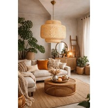 Ömür Avize Trudy 30*30 Bambu Modern Tasarım Oturma Odası Avize