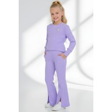 Crassi Kız Çocuk Takım Taşlı Broşlü