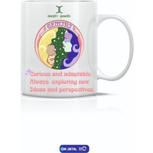 On Dijital Baskı Merkezi Ikizler Burcu Temalı Beyaz Kupa