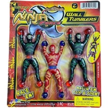 Toyz Play Duvara ve Cama Yapışan Taklacı Akrobat Ninja - Hacıyatmaz Ninja 3'lü Kutu