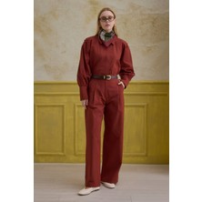 HE-QA %100 Pamuk Pantolon Bordo