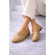 Slipcat Kadın Püskül Detaylı Loafer Makosen Rahat Günlük Ayakkabı Babet