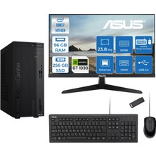 Asus Expertcenter D501MER  Intel® Core™ İ7-14700 96GB Ddr5 256GB SSD 4GB/GT1030  Freedos +23.8" 120Hz Monitör Mini Tower Masaüstü Bilgisayar 238WD501MER21F31+ZETTAUSBBELLEK