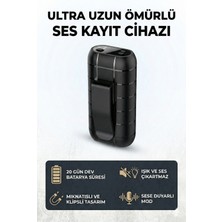 Kingboss 64GB Mini Ses Kayıt Cihazı Mıknatıslı Ekranlı 20 Gün Şarj Profesyonel Kaydedici