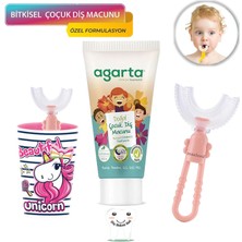 Mas Lord U Tipi Yeni Nesil Diş Fırçası Seti - Pembe Fırçalık + Pudra Kelebek 6-12 Yaş