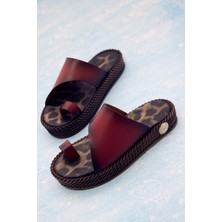 Tonny Black Kadın Kırmızı Poli Taban Rahat Kalıp Parmak Arası Terlik