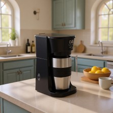 CVS Dn 19807 Coffee Master Filtre Kahve Makinesi 420 ml Siyah Paslanmaz Çelik Termos Kupa