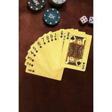 Toyz Play Gold Iskambil Kağıdı Kaygan Plastik Su Geçirmez Oyun Kağıdı