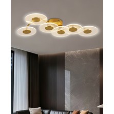 Apliqa Callista 6'lı Gold 3 Renkli Modern Plafonyer LED Avize