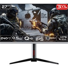 Fazeon X27F241QP 27" 240Hz 0.5ms Fast IPS 2k Qhd Hdmı*2 + Dp*1 Pıvot Rgb Gamıng Monıtor