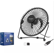 Novis Liora Hadron HDX7252 Si̇yah Vanti̇latör USB METAL18CM