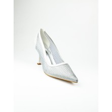 Babalı Alos 7455 Kadın Topuklu Ayakkabı Beyaz