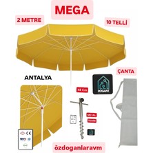 Dogant Sarı Plaj Deniz Bahçe Kamp Şemsiyesi Çanta + Kazık