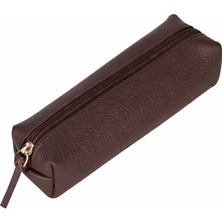 PLM Gerçek Deri Kalem Kutusu,el Yapımı Fermuarlı Kılıf, Espresso