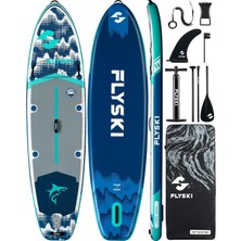 Flypark 335 cm x 90 cm Şişme Paddle Board – Şişme Sup Board 195 kg Taşıma Kapasiteli Aile & Yoga Sup Şişme Sörf Tahtası