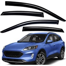 Aftermarket Ford Kuga 2020+ Cam Rüzgarlığı Parlak Siyah | 4'lü Set Piano Black Yan Cam Visor