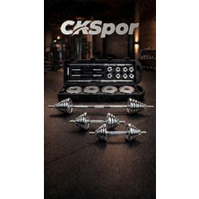 Slipt Ckspor 50 kg Krom Döküm Çantalı Dambıl Bar Set CKS19