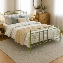 Unimet Hatkus Metal Karyola - Yeşil - Konik Geçme - Konfor Destekli Latalı - 140X190/140X200/150X200/160X200