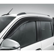 Aftermarket Toyota Hilux 2015-2020 Cam Rüzgarlığı Parlak Siyah | Piano Black Yan Cam Visor 4'lü Set