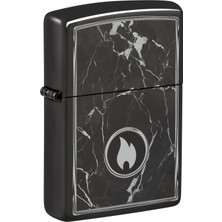 Zippo Fırtına Çakmağı – Mermer Alev, High Polish Black, Photo Image – Doldurulabilir – Tekrar Kullanılabilir – Rüzgara Dayanıklı Tasarım – Hediye Kutusu – Abd'de