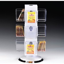 Beyaz Döner Çay Kahve Standı 12'li 36 Cm, Şık ve Kullanışlı Ürün