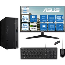 Asus Expertcenter D501MER  Intel® Core™ İ7-14700 128GB Ddr5 512GB SSD 6GB/RTX3050 WIN11HOME +27" 120Hz Monitör Mini Tower Masaüstü Bilgisayar 27WD501MER23H37+ZETTAUSBBELLEK