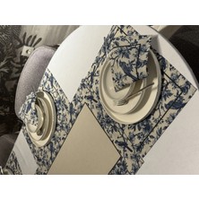 Ertenler Keten 6’lı Pamira Desen 6 Amerikan Servis & 1 Runner – 6 Peçete