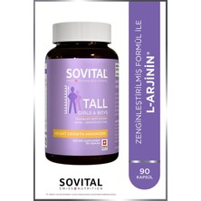 SOVITAL Tall Kolajen,L-Arjinin,Glukozamin Sülfat,Kondroitin Sülfat,Hyalüronik Asit İçeren Takviye Edici Gıda, 90 Adet Kapsül