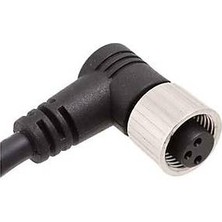 Ercontec ERF8-FA4C-05BPVC M8 4pin Açılı 5metre Pvc Sensör Kablosu Siyah 5 Adet