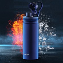 Korkmaz Essential Sport Lacivert Termos Paslanmaz Çelik 530 ml Modern Tasarım