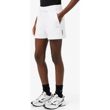 Lacoste Women's Cotton Jersey Shorts Kadın Pamuklu Şort Beyaz
