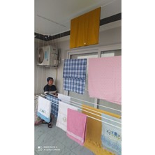 Pratik Asansörlü Çamaşır Kurutma Askısı, 5 Sıra, 180 Cm, Kullanışlı ve Dayanıklı