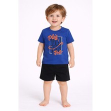 Chicsy Baby Play Polo Yazı Baskılı 2\'li Tişört Alt Üst Takım