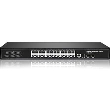 24 Port Full Gıgabıt Managed Swıtch+2sfp Slots