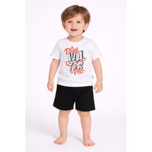 Chicsy Baby Play Polo Yazı Baskılı 2\'li Tişört Alt Üst Takım