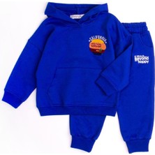 Chicsy Baby Tatlı Nakışlı Oversize  Alt Üst Bebek Çocuk Kapüşonlu Eşorfman Takımı