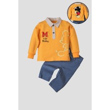 Kidex’s Baby Erkek Bebek Mickey Polo Takım Pantolon Üst Ikili Takım