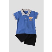 Chicsy Baby Tatlı Ayıcık Desenli Yaka Detaylı 2\'li Alt Üst Takım