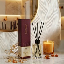 Patron Home Amber Bambu Çubuklu Oda Kokusu Şık Cam Şişe, Uzun Süre Kalıcı Ferahlık, Rahatlatıcı Etki 120M