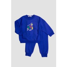 Chicsy Baby Dikiş Detaylı Şekil Baskılı Oversize  Alt Üst Bebek Çocuk Eşorfman Takımı