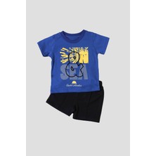 Chicsy Baby Sun-Sea  Bakılı Tişört ve Kapri 2\'li Takım