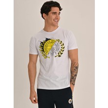 Fenerbahçe Erkek Kolej Brush Detaylı Logo Tshırt
