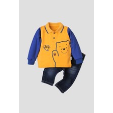 Kidex’s Baby Erkek Bebek Kısa Kollu Gömlek Pantolon Ikili Takım %100 Pamuklu