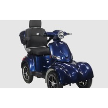 Volta Elektrikli 4 Tekerlekli Moped 1000W Motor Gücü 50 km Menzil 90 kg Taşıma Kapasitesi Lacivert